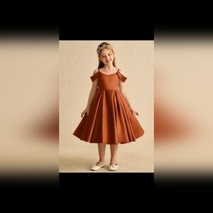 Azazie Burnt Orange Girls Dress